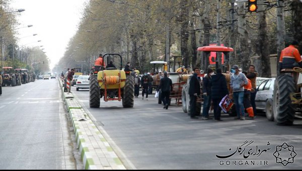 اجرای پنجمین مرحله ضدعفونی معابر شهر گرگان توسط شهرداری 