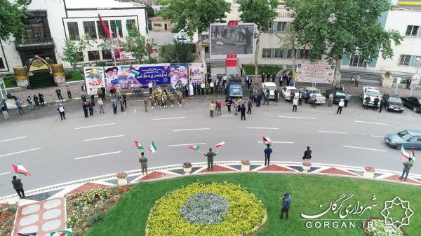 در روز جهانی قدس؛ پرچم فلسطین بر فراز میدان شهرداری گرگان برافراشته شد