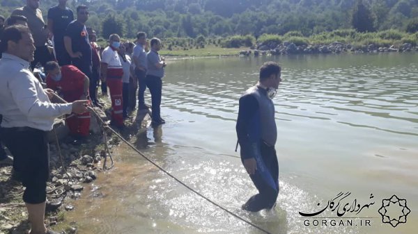 آب بندان توشن و جعفرآباد قربانی گرفت؛اعزام غواصان آتش نشانی گرگان به محل حادثه