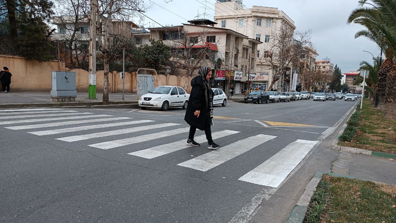 اجرای خط کشی عابر پیاده در ۴ محله گرگان...