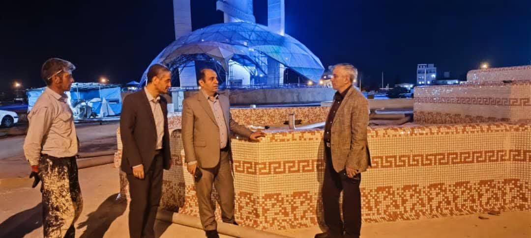 بازدید و سرکشی شبانه شهردار و قائم مقام شهرداری گرگان از روند بهسازی میدان بسیج