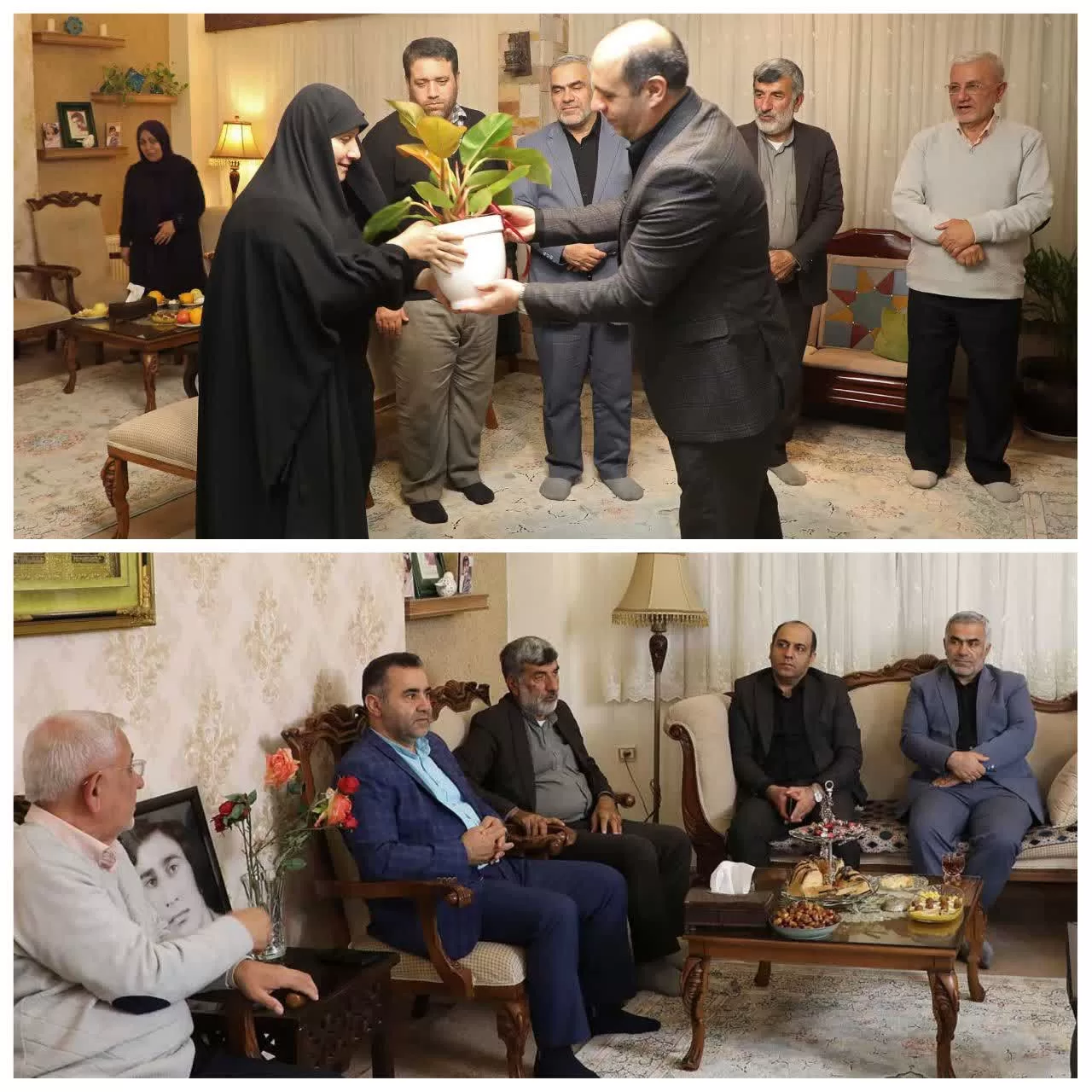 حضور شهردار گرگان در منزل شهید قیام پنجم آذر