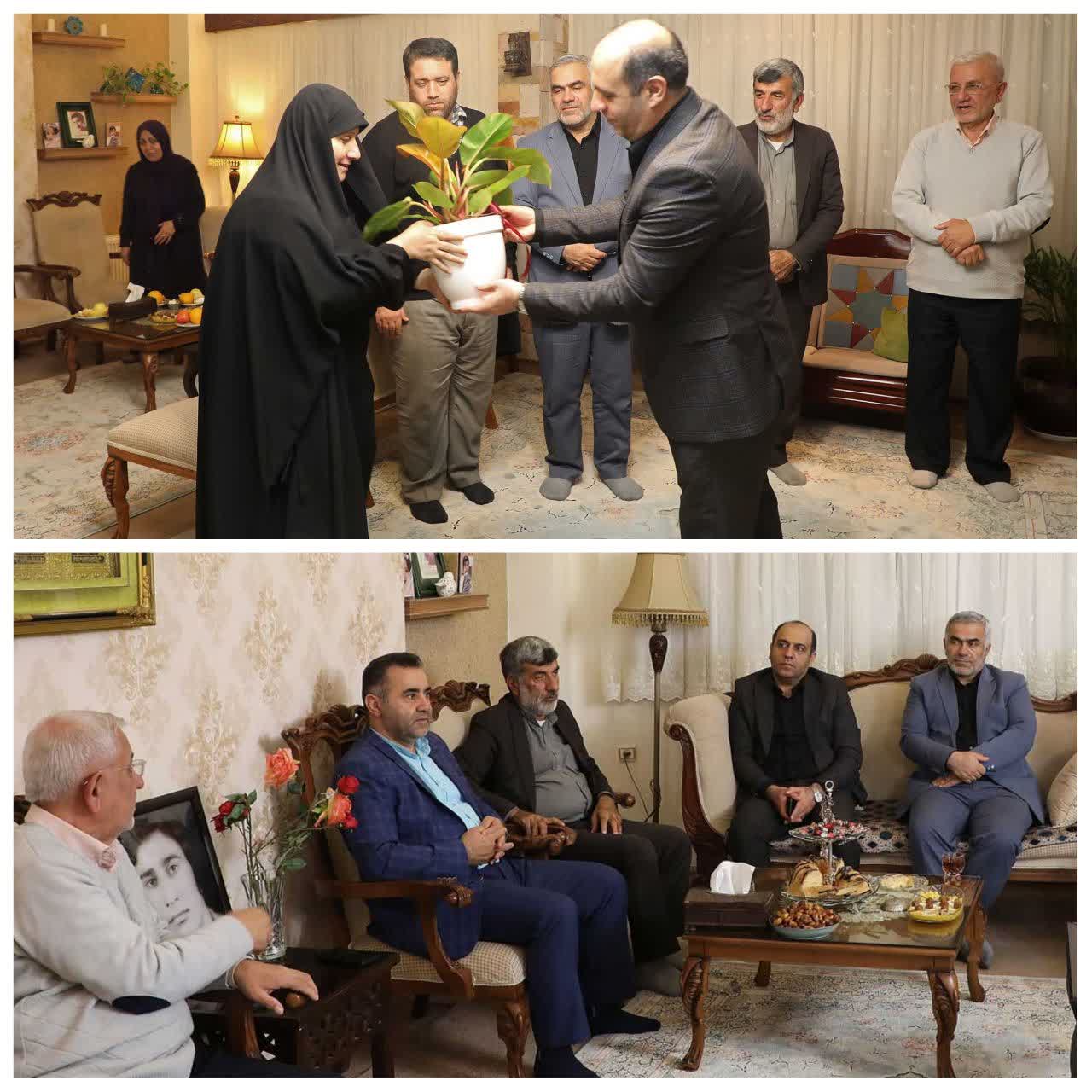 حضور شهردار گرگان در منزل شهید قیام پنجم آذر