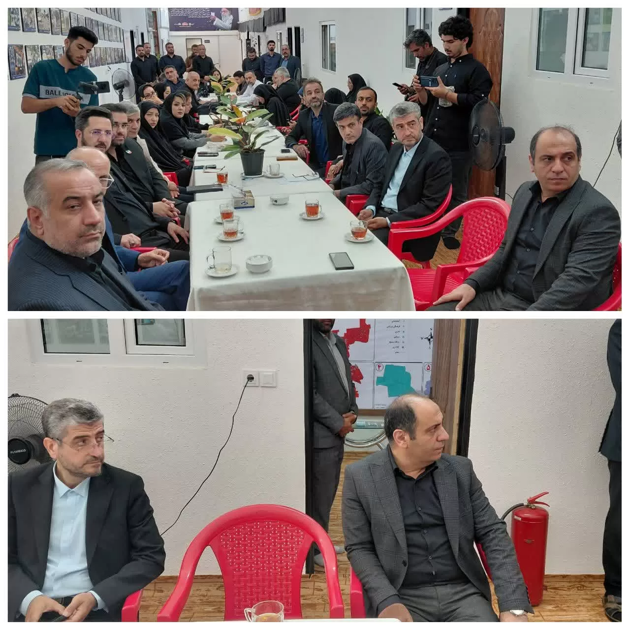 شهردار گرگان در نشست خبری تور رسانه‌ای دادگستری در ساختمان قرارگاه جهادی محلات