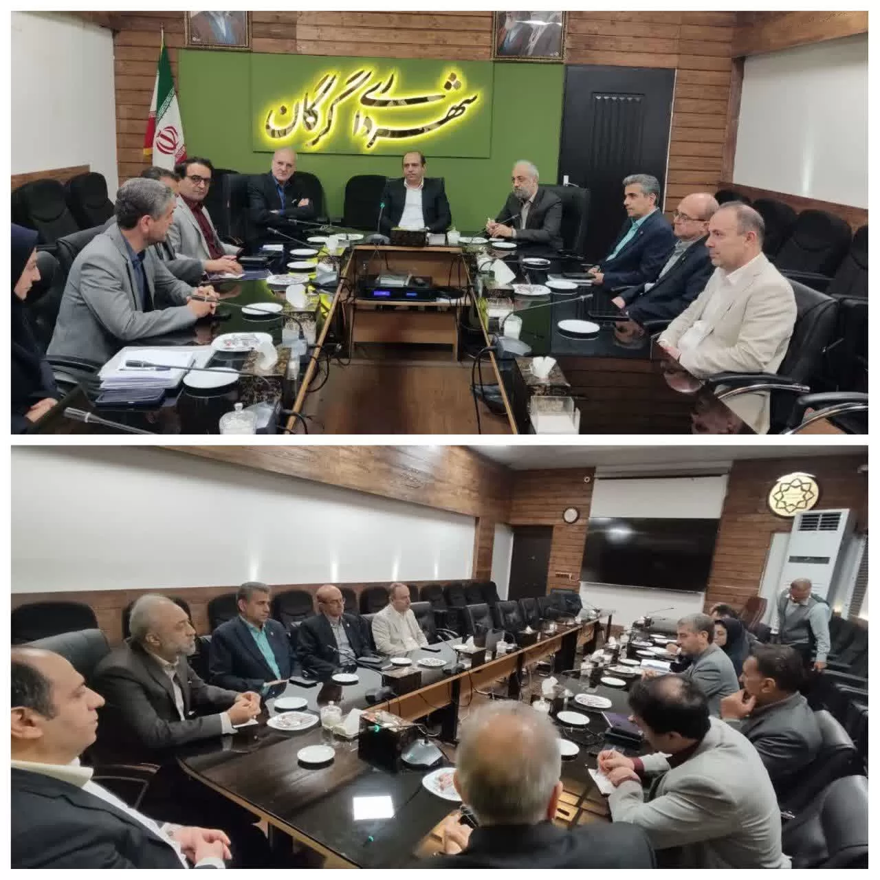 نشست مشترک مدیران بانک ملی و مخابرات با شهردار گرگان