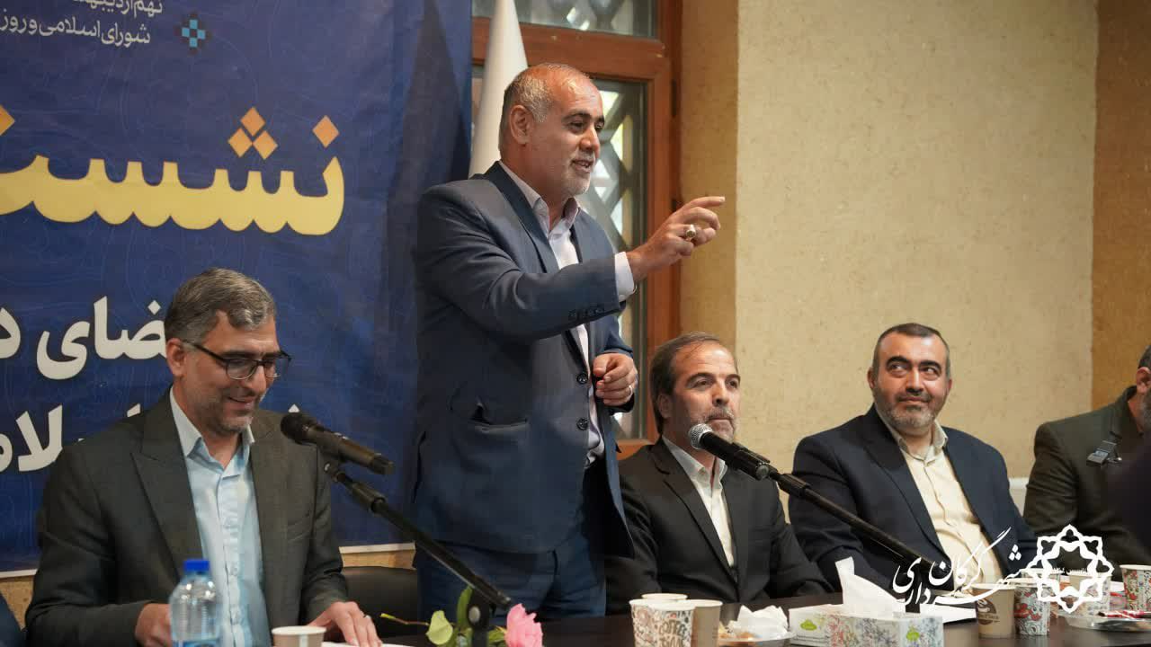 گزارش تصویری2: برگزاری نشست خبری رئیس و اعضای شورای اسلامی شهر گرگان به مناسبت گرامیداشت هفته شوراها - 4