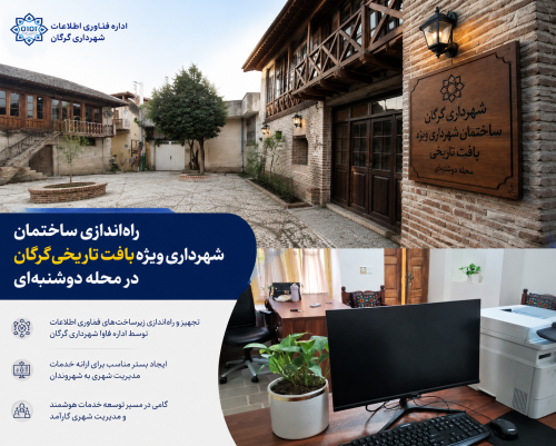تجهیز و راه&zwnj;اندازی ساختمان شهرداری ویژه بافت تاریخی گرگان توسط اداره فاوا